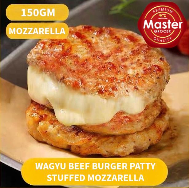 Master Grocer Wagyu Beef Burger Patty Stuffed Mozzarella Cheese 150g - Chilled