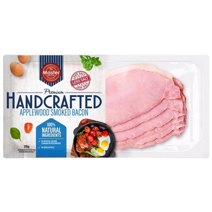 Applewood Smoked Back Bacon [less salt] 200g - Frozen