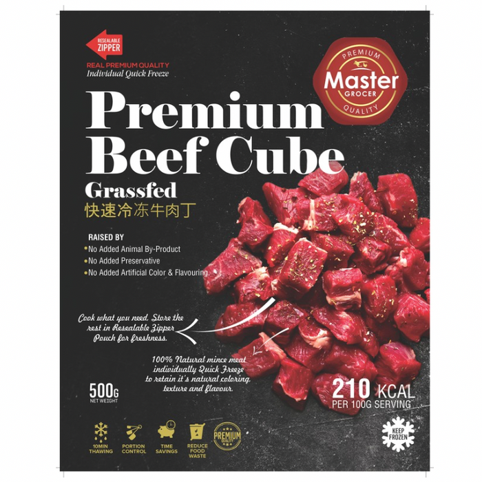 Australia Beef Cube, Individual 500g - Frozen