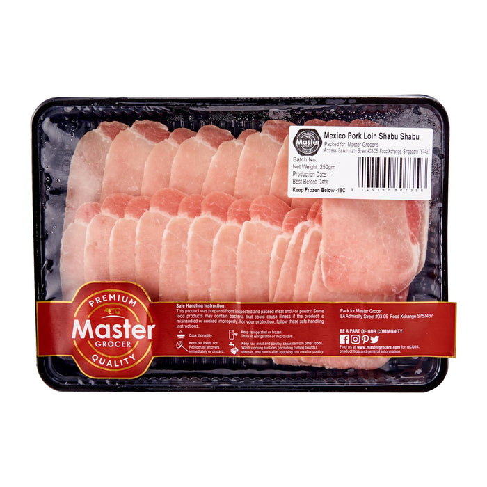 Mexico Pork loin Shabu 250G - Frozen
