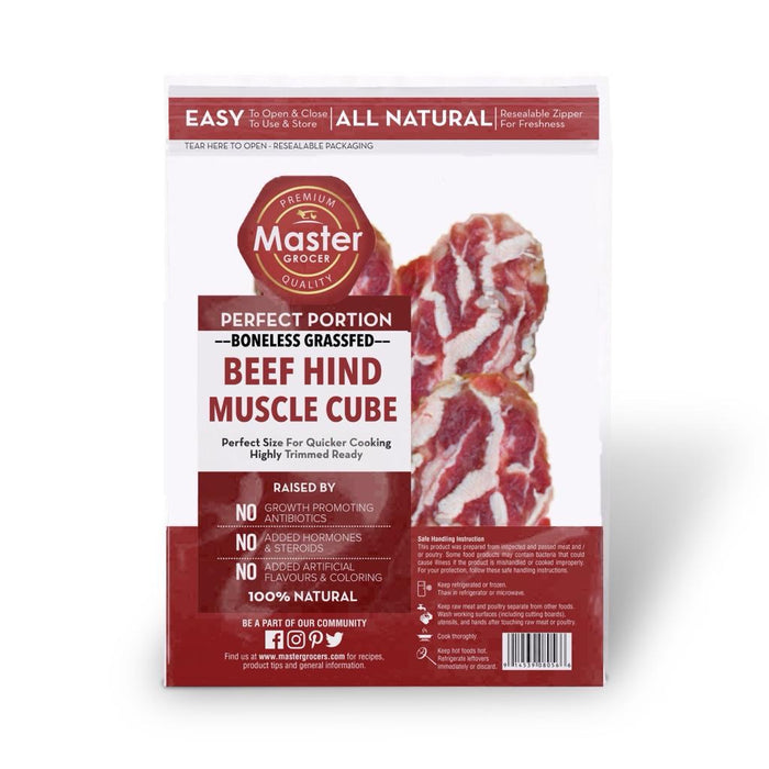 Master Grocer Premium Grassfed Beef Muscle Cube (Shin/Shank) 400g- Frozen